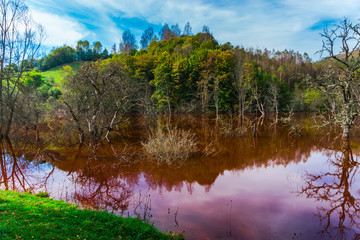 Pollution water from cooper mine