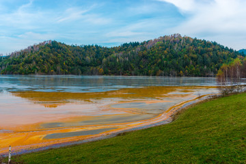 Obraz premium Pollution water from cooper mine