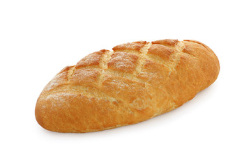 white bread isolated on white background