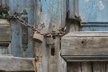 padlocked door