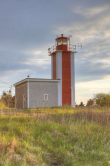 Vertical of Point Prim Lighthouse near Digby, Nova Scotia