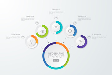 Infographic template for business, education, web design, banners, brochures, flyers, diagram, workflow, timeline. Vector illustration.