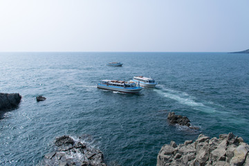 Naklejka premium 夏の東尋坊