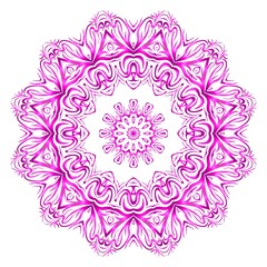 Mandala Style Vector Color Shapes. Abstract design. Fantastic decoration for fashion, holiday card, relax illustration.