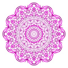 Beautiful round flower mandala. Vector illustration. Abstract