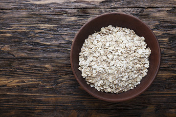 raw oatmeal in a plate