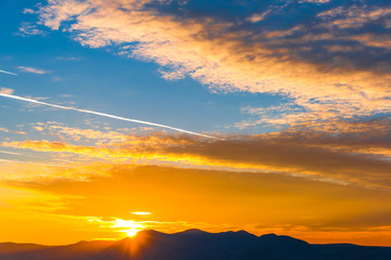 fantastic sky at the sunset