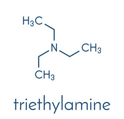 Triethylamine organic base molecule. Skeletal formula.