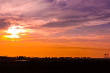 Clouds at the sunset
