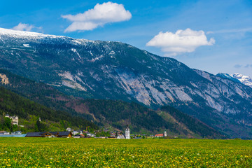 Fototapeta na wymiar Landscape in the Alps Mountains