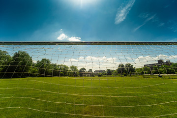 Closeup of Football Goal / Soccer Net