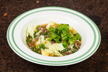 Delicious vegetables soup