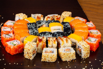 Delicious sushi roll set
