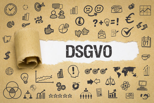 DSGVO / Papier mit Symbole