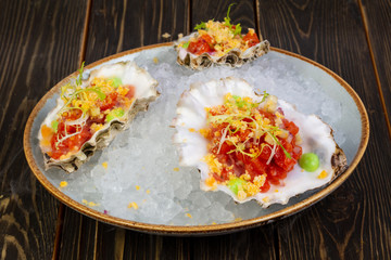 Salmon tartar with avocado