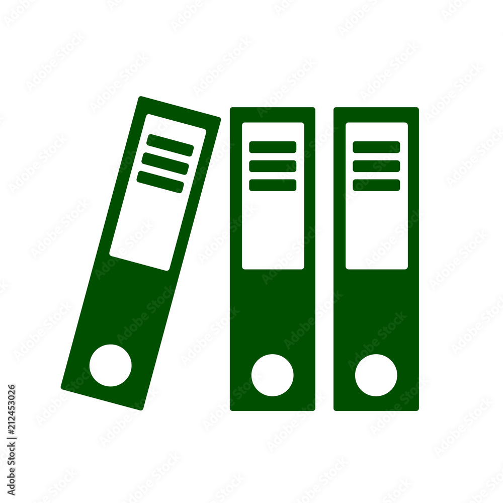 Poster folder stack sign - stock vector