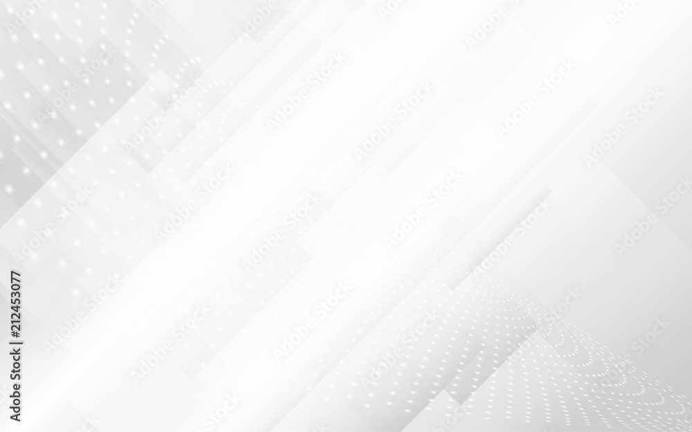 Poster abstract white and grey modern geometric shape with futuristic concept background