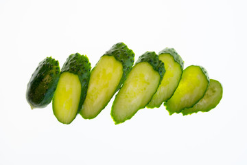 bright colorful vegetables on a white background