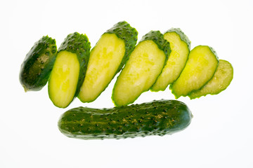 bright colorful vegetables on a white background