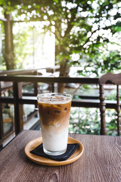 Glass Of Iced Latte Coffee