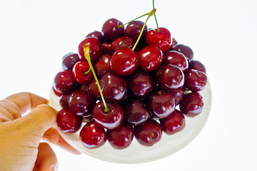 bright colorful fruits on a white background