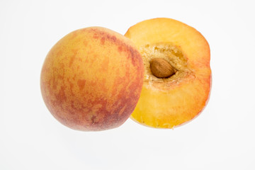 bright colorful fruits on a white background
