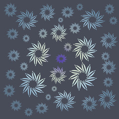 Multicolored flowers with neutral background in pastel colors.