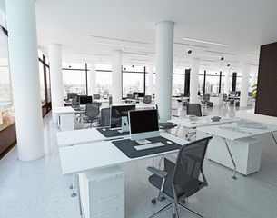 modern loft office interior.