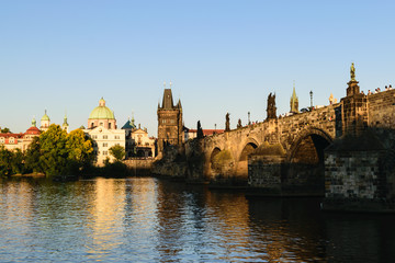 Fototapeta premium Charles Bridge at the Sunset