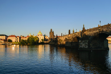 Charles Bridge at the Sunset