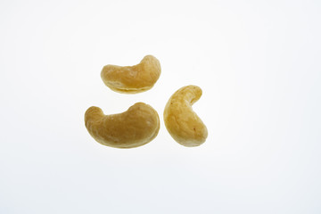 bright colorful dried fruits on a white background