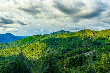 Provence, France, March 2018, view of and from the Regagnas mountain