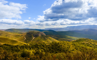 Fototapeta premium Provence, France, March 2018, view of and from the Regagnas mountain