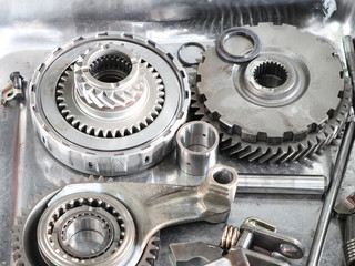The Gear parts from car transmission