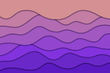 Vector realistic isolated purple paper cut layer background for decoration and covering. Concept of geometric abstract design.