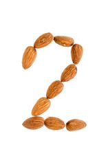 bright colorful dried fruits on a white background