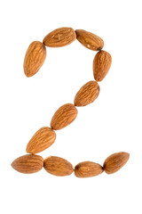 bright colorful dried fruits on a white background