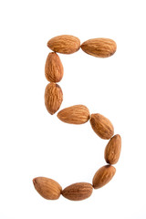 bright colorful dried fruits on a white background