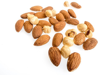 bright colorful dried fruits on a white background