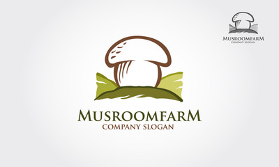 Mushroom farm Logo illustration Template is An excellent logo template highly suitable for company