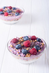 Chia yogurt with granola