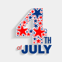 Happy Independence Day 4th of July in vector