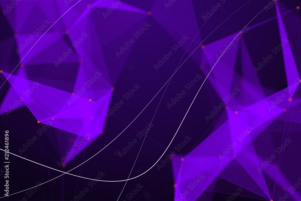 Poster abstract polygonal lines background