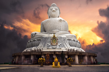 The holy big buddha statue on Nakkerd Hills on Phuket Island - Thailand