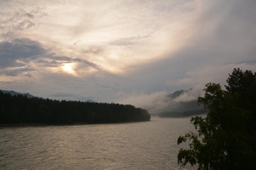 nature landscape landscape mountains field grass river water clouds clouds sky trees birch green blue white fresh air oxygen beauty latitude summer season flowers butterfly blo