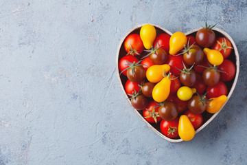 delicious tomatoes in heart
