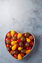 delicious tomatoes in heart