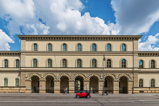 Munich, Germany June 09, 2018:The Bavarian Main State Archive in Munich is the largest Bavarian state archive and due to the long state existence of Bavaria.