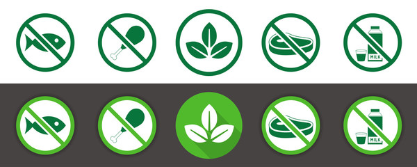 Vegan icon set