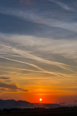 Clouds at the sunset